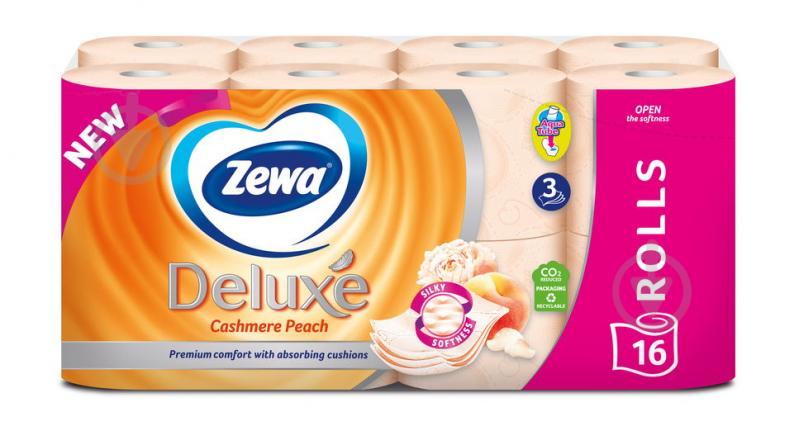 Туалетная бумага Zewa Deluxe с ароматом персика трехслойная 16 шт. - фото 2