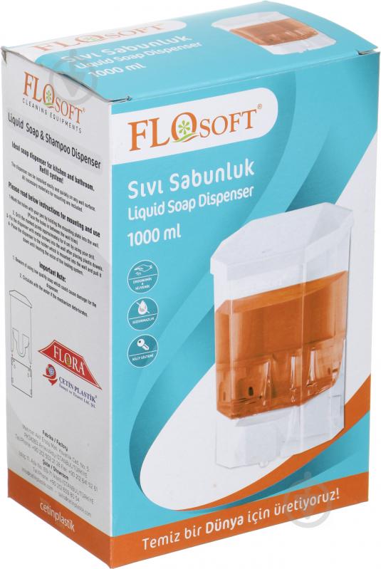 Дозатор для жидкого мыла FLOsoft Savaon 1 л .F086 - фото 4