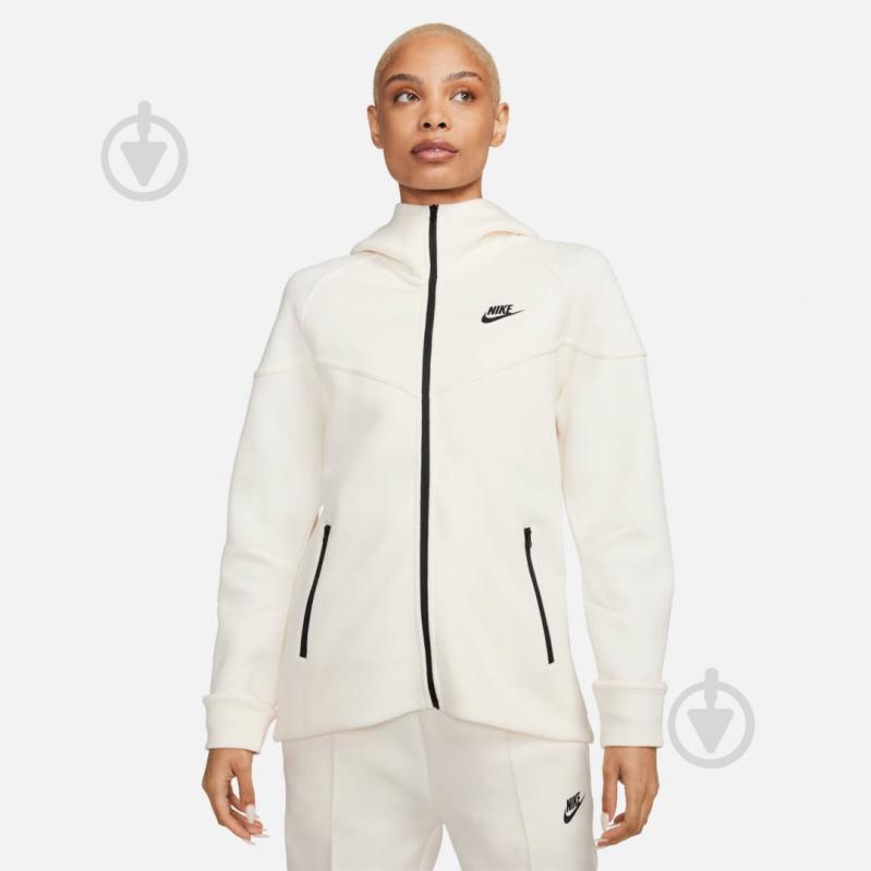 Джемпер Nike W NSW TCH FLC WR FZ HDY FB8338-110 р.2XL-S бежевый - фото 1