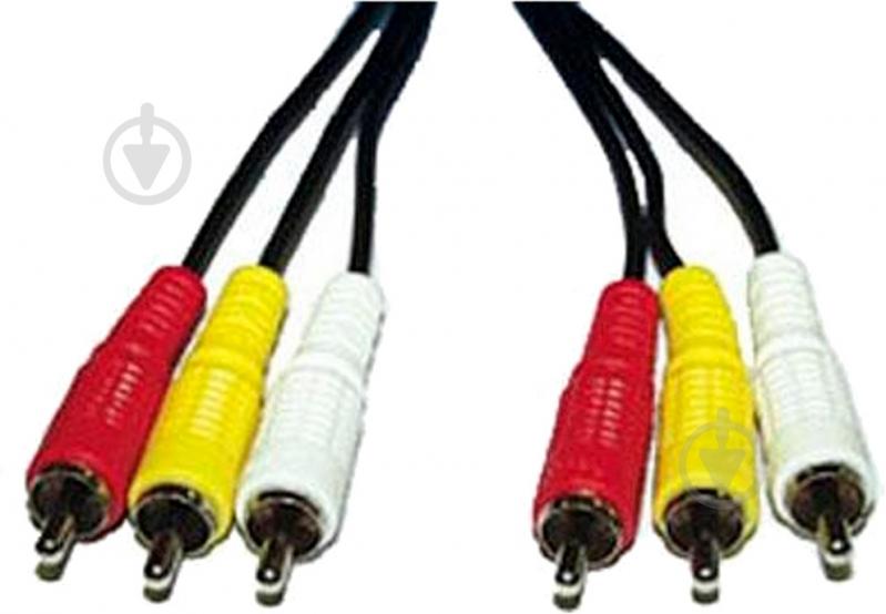 Кабель мультимедійний Atcom 3xRCA – 3xRCA 0,8 м чорний (10808) - фото 2