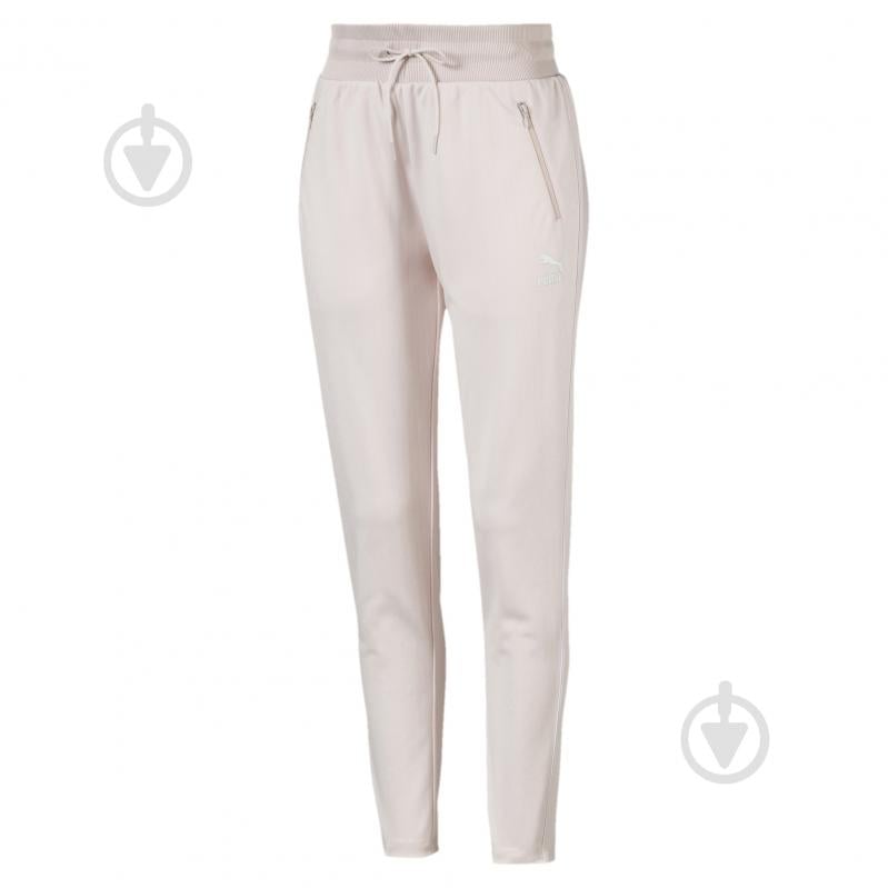 Брюки Puma Classics Poly Track Pant 59521123 р. XS белый - фото 1