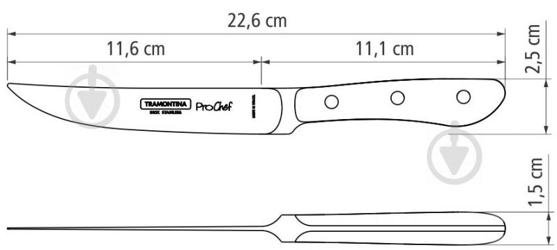 Ніж для стейка Prochef 127 мм (24153/005) Tramontina - фото 3