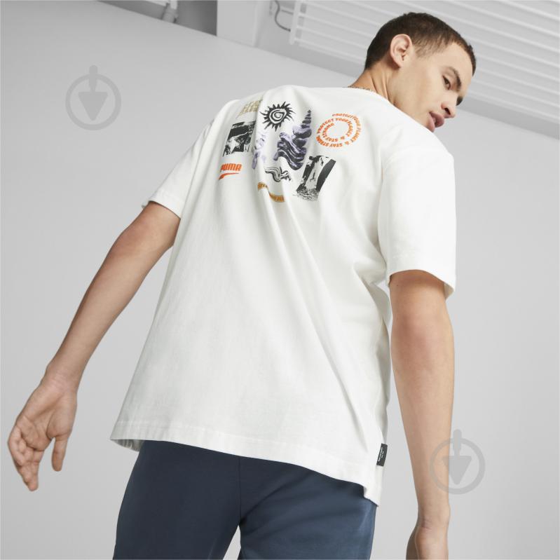 Футболка Puma DOWNTOWN GRAPHIC TEE 53918102 р.M белый - фото 4