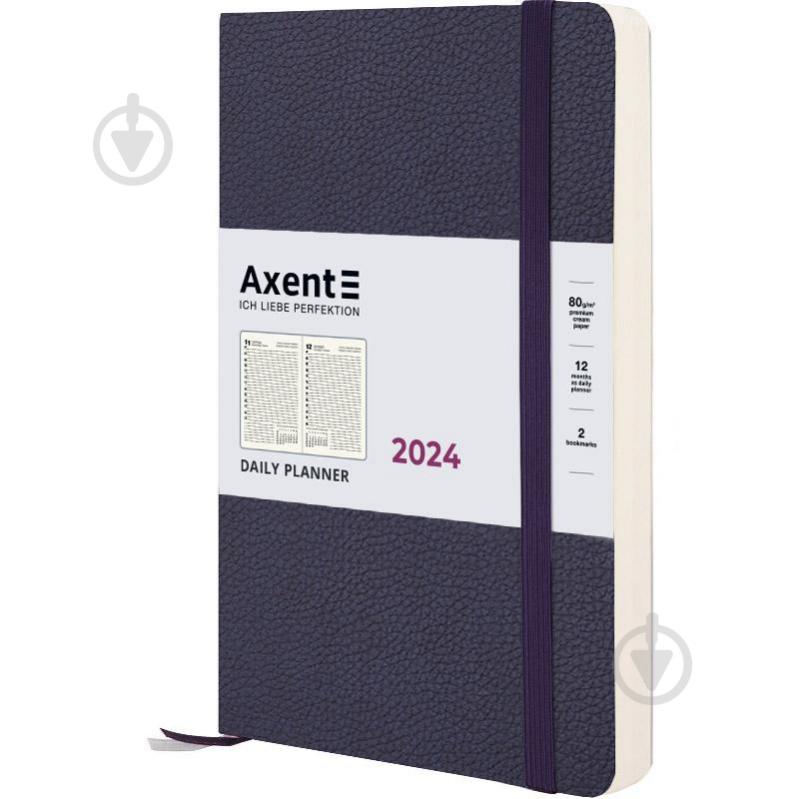 Щоденник датований Partner Soft Skin синій Axent A5 2024 8810-24-02-A - фото 2