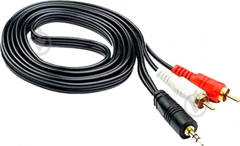 Кабель мультимедийный Atcom mini-jack 3.5 мм(M) - 2xRCA(M) черный (10708) - фото 1
