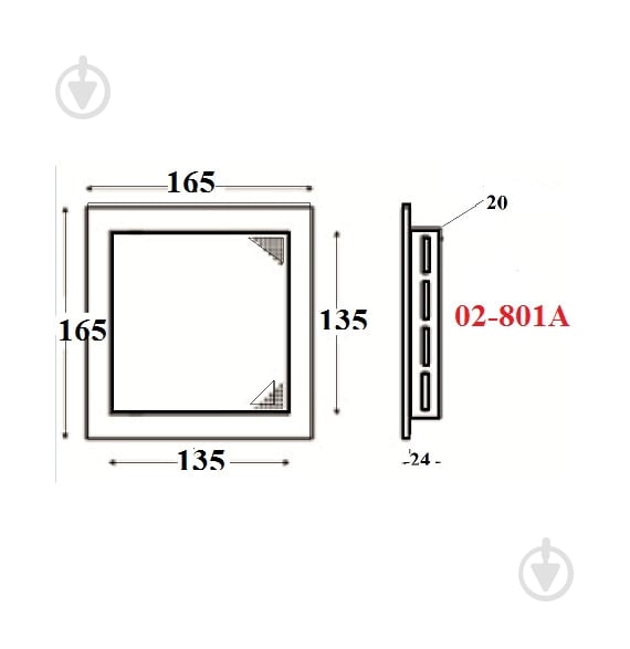 Дверцы ревизионные AirRoxy без замка 15/15 белый 02-801A - фото 4