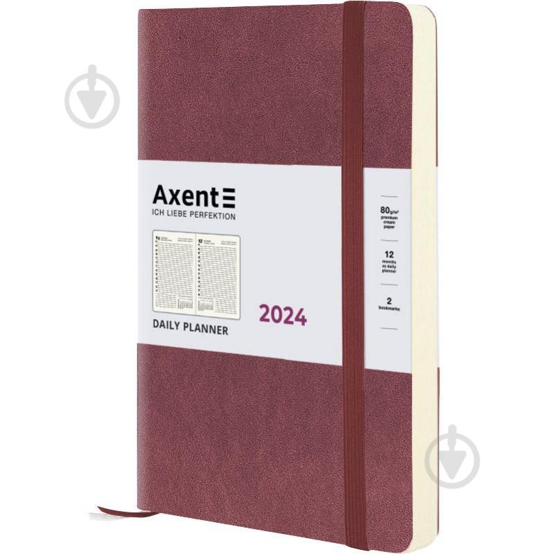 Еженедельник датированный Partner Soft Nuba сливовый Axent A5 2024 8817-24-58-A - фото 2