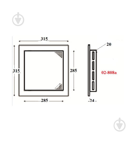 Дверцы ревизионные AirRoxy без замка 30/30 белый 02-808A - фото 6