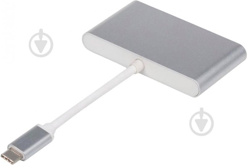 Переходник Atcom Type-C 3.1 - 3xUSB 3.0 / Type-C 0,01 м серебро (12808) - фото 3