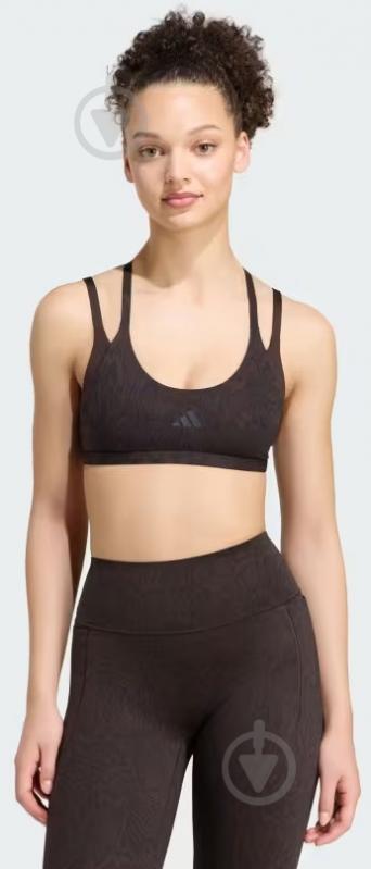 Бра Adidas KG4723 р.S коричневый - фото 1