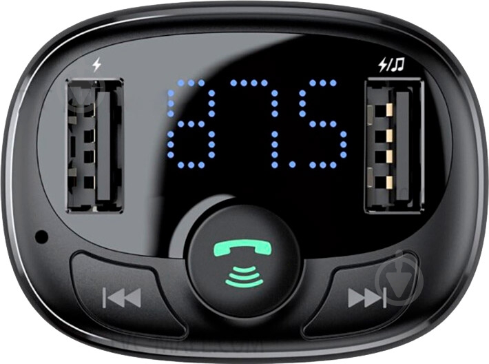 FM-трансмітер BASEUS T Type MP3 Car Charger S-09A Black (CCTM-01) - фото 2