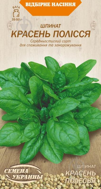 Насіння Насіння України шпинат Красень Полісся 2 г - фото 1
