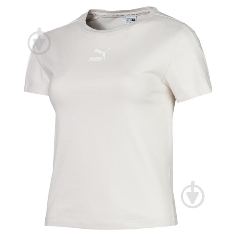 Футболка Puma Classics Tight Top 59537523 р.L белый - фото 1