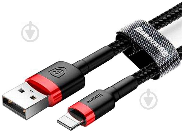 Дата-кабель BASEUS USB 2.0 AM - Lightning 1 м чорний (CALKLF-B19) - фото 3