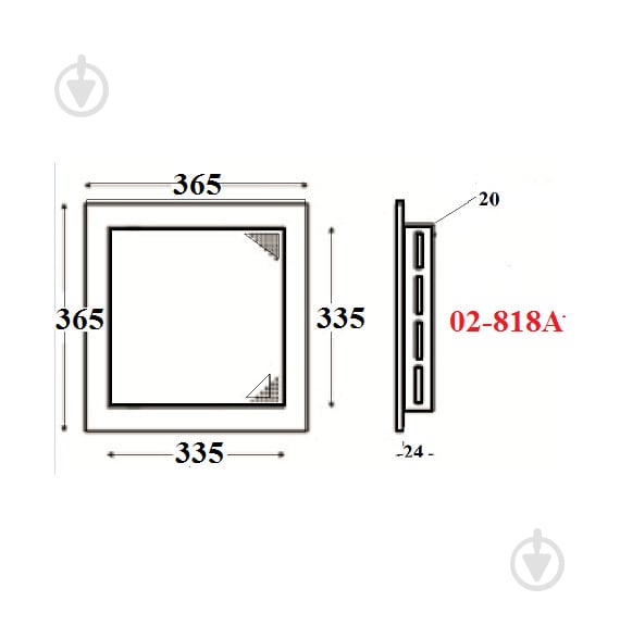 Дверцы ревизионные AirRoxy без замка 35/35 белый 02-818A - фото 5