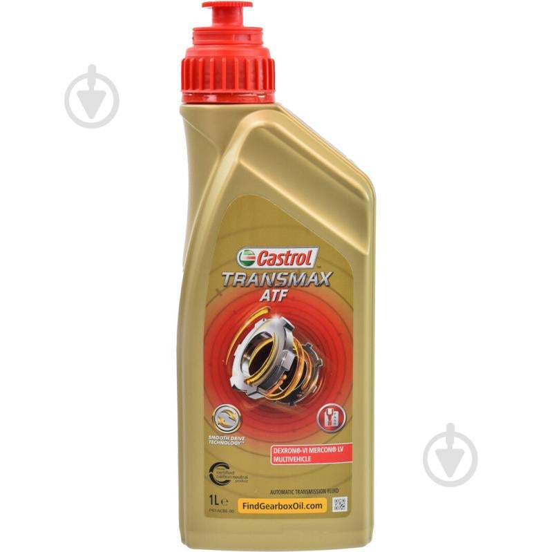 Масло трансмиссионное Castrol Transmax ATF Dexron-VI Mercon LV Multivehicle ATF 1 л (CS TDEX6 MLV MULT 1L) - фото 1