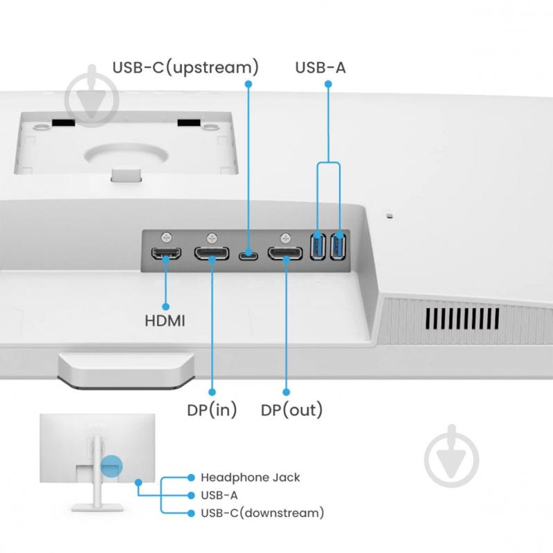 Монітор BenQ білий 31,5" (9H.LLHLA.TBE) - фото 8