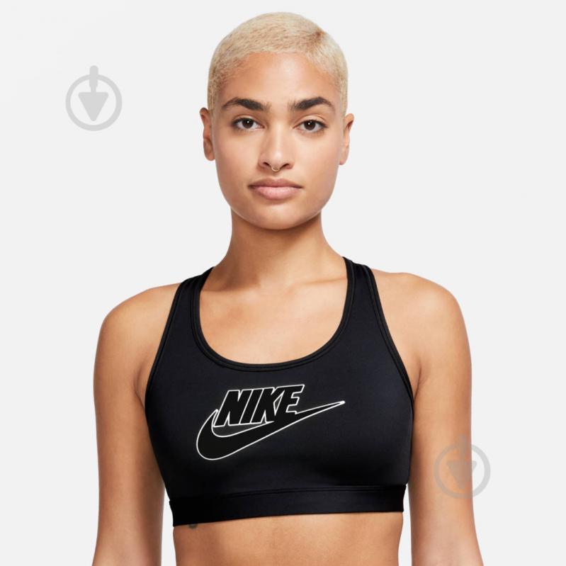 Бра Nike W NK SWSH MED SPT FUTURA BRA FB4080-010 р.L черный - фото 1