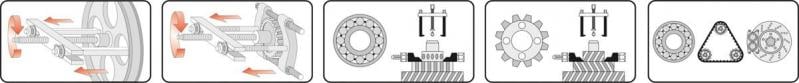 Набор для снятия подшипников 35-130 мм YATO YT-06412 - фото 6