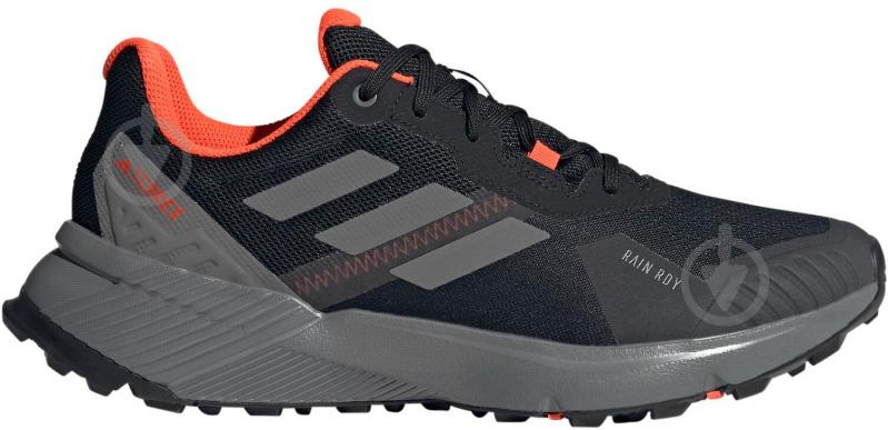 Кросівки чоловічі Adidas Terrex Soulstride Rain.Rdy IF5016 р.41 1/3 чорні із помаранчевим - фото 1