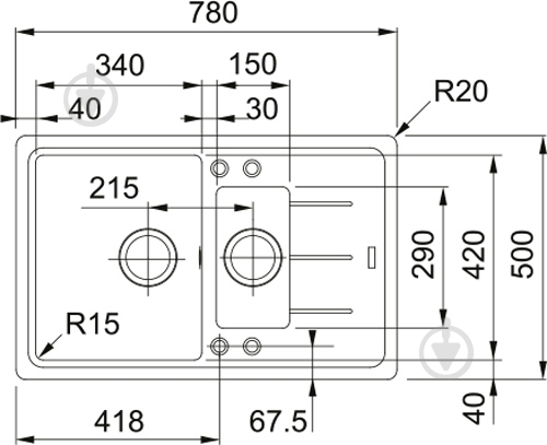 Мойка для кухни Franke Basis BFG 651-78 (114.0272.602) белый - фото 2