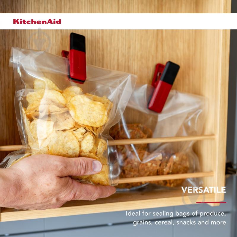 Комплект клипс KitchenAid Universal, 4 шт, красный (KQG325OHERE) - фото 8