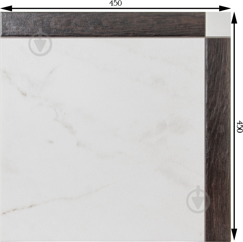 Плитка Zeus Ceramica Marwood Bianco ZWXMW1 45x45 (48,6) - фото 3