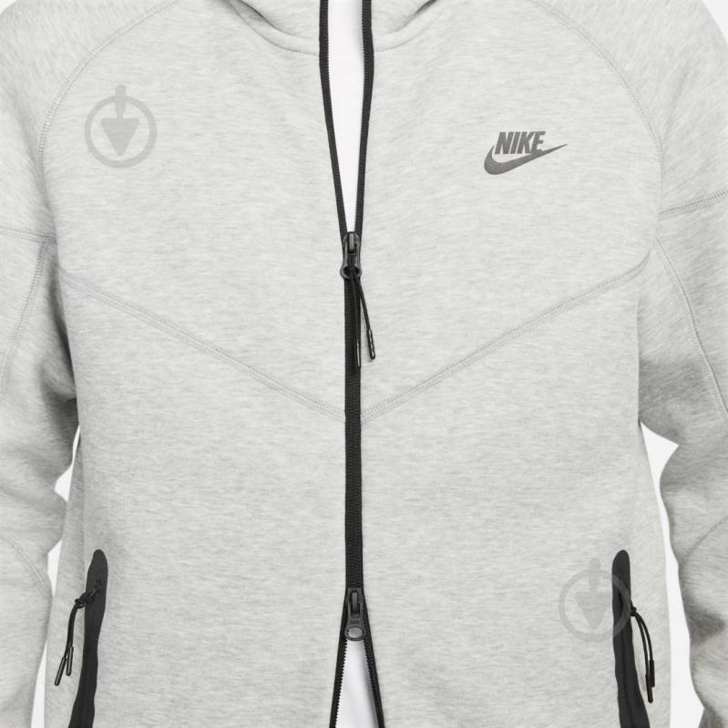 Джемпер Nike M NK TCH FLC FZ WR HOODIE FB7921-063 р.M сірий - фото 8