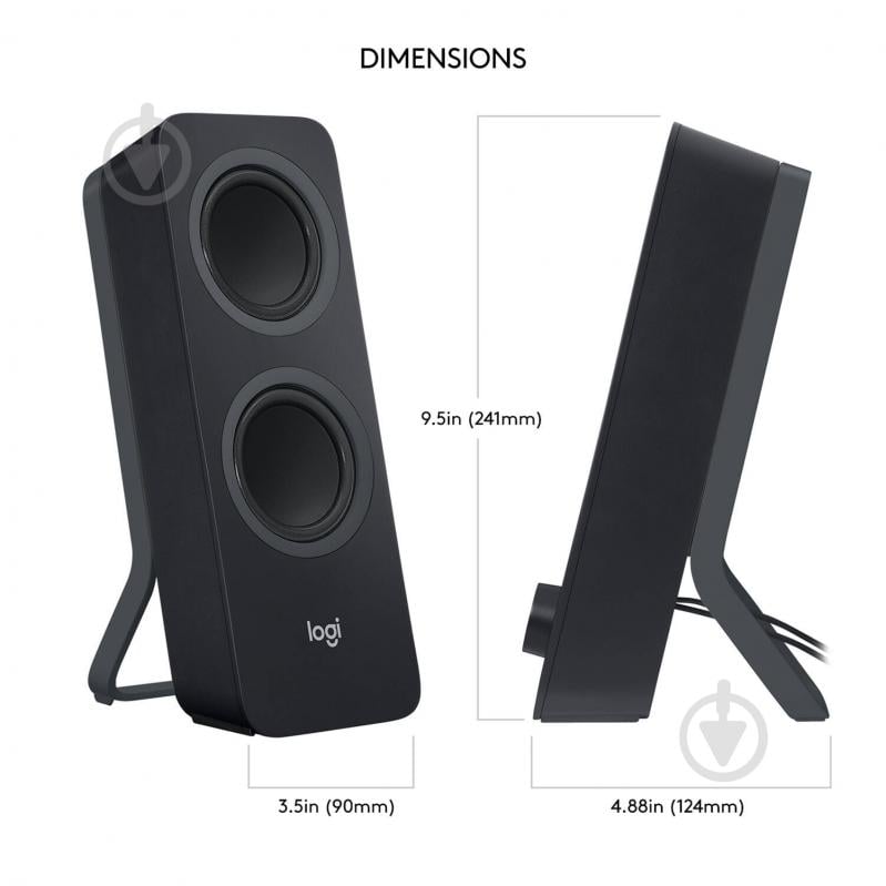 Акустическая система Logitech Bluetooth Computer Speakers Z207 BT 2.0 black - фото 4