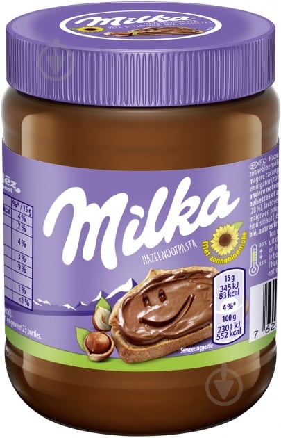 Паста шоколадно-горіхова Milka з фундука з додаванням какао 350 г - фото 1
