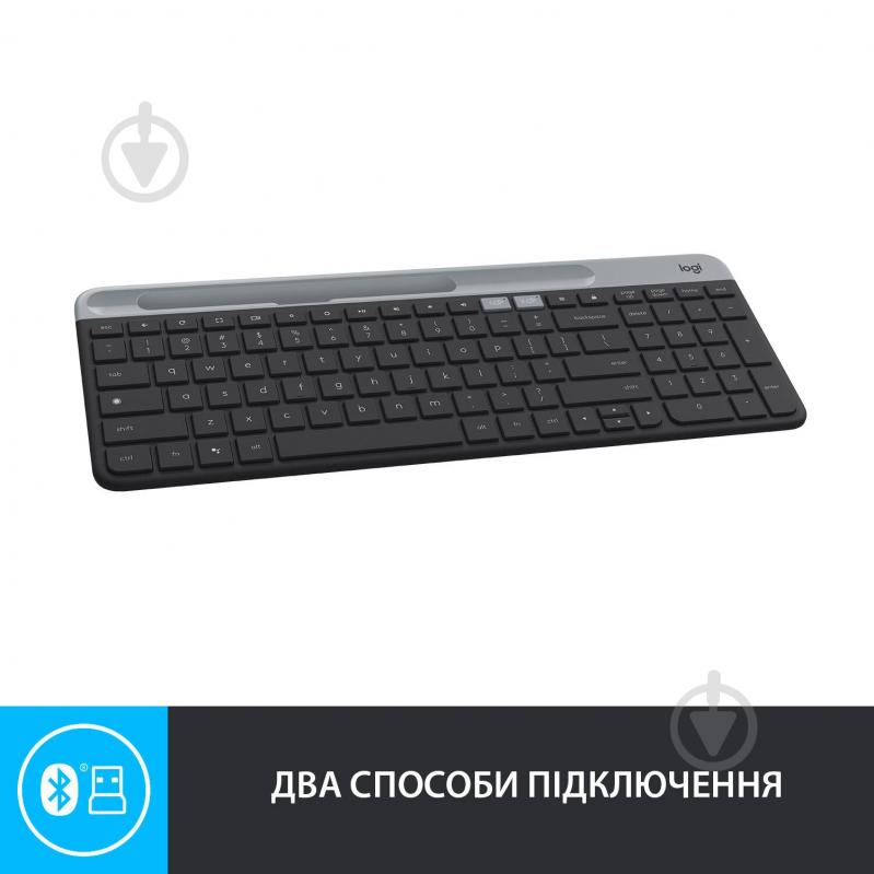 Клавиатура Logitech K580 Slim Multi-Device Wireless Graphite (920-009275) grey - фото 5 Клавиатура Logitech K580 Slim Multi-Device Wireless Graphite (920-009275) grey - фото 5