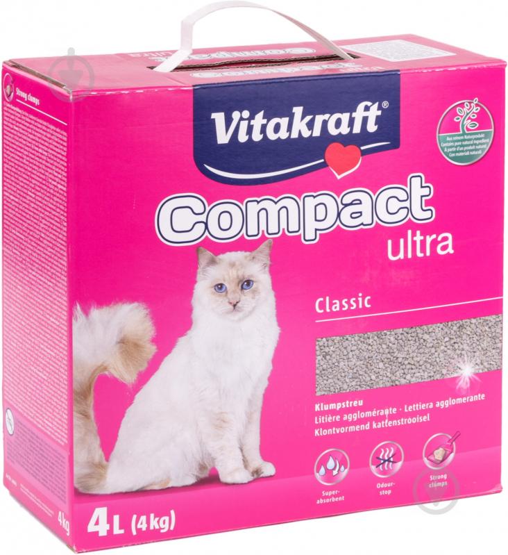 Наполнитель для кошачьего туалета Vitakraft Песок Compact 4 кг - фото 1