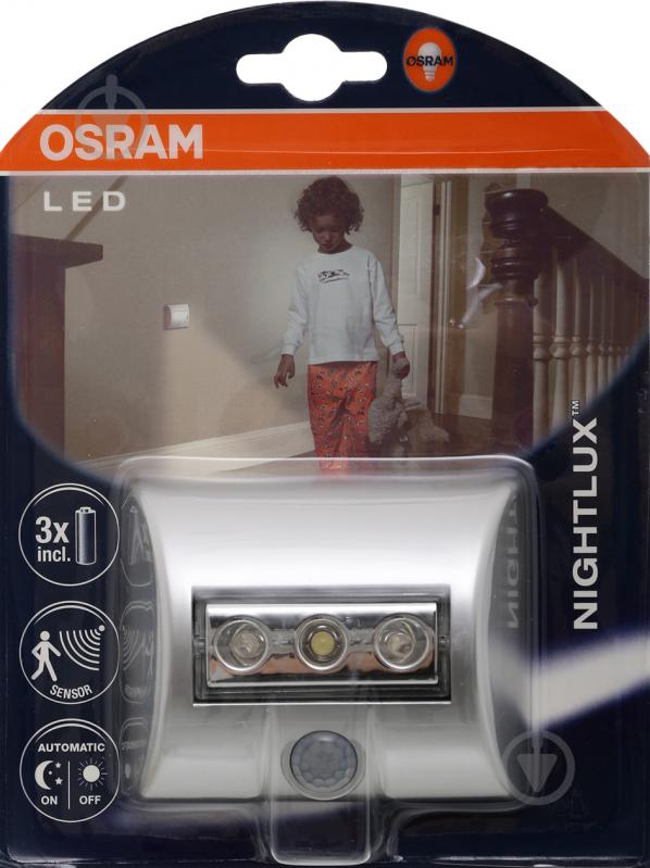 Ночник Osram с датчиком движения 0,3 Вт серебряный Nightlux Silver - фото 3