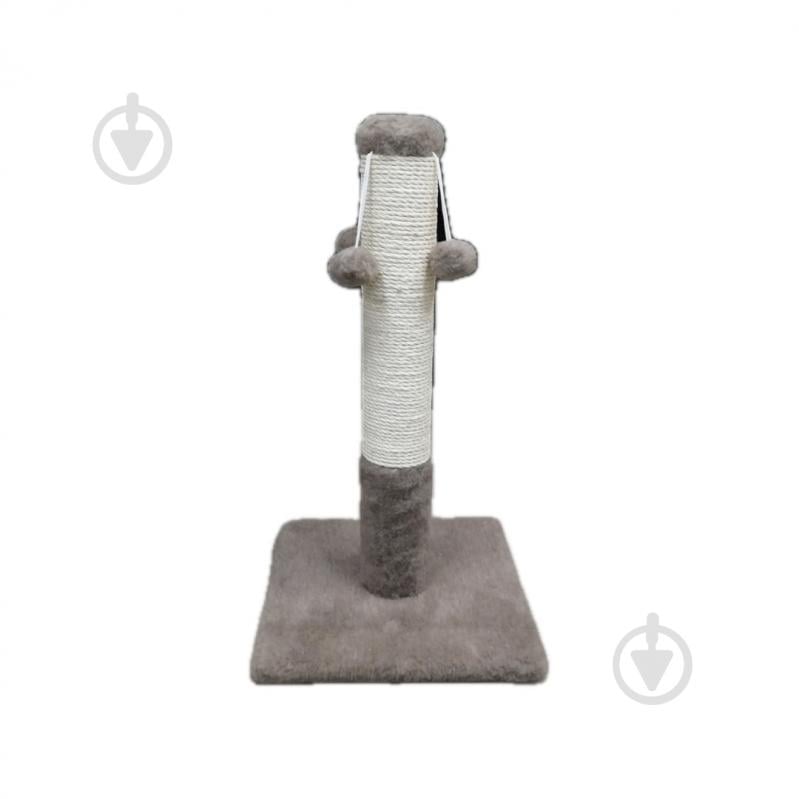 Когтеточка Природа Д04 с 4 бубонами капучино 36х36х67 см - фото 1