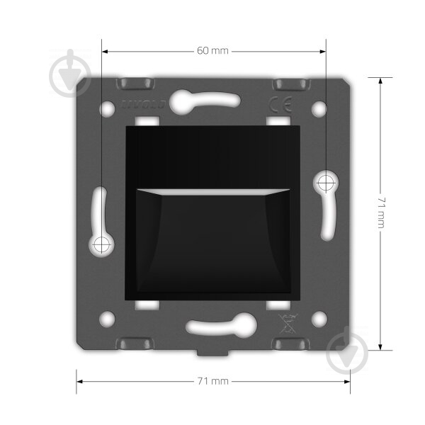Механізм світильника для сходів Livolo 1x0,35 Вт чорний 782800612 - фото 6
