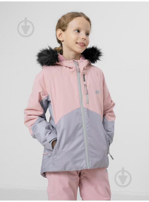 Куртка для дівчаток демісезонна 4F SKI JACKET JKUDN003 HJZ22-JKUDN003-27S рожева - фото 1