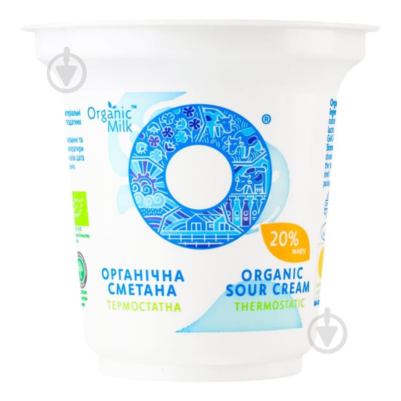 Сметана Organik milk органічна 20% 250 г - фото 1