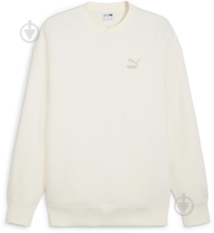 Світшот Puma CLASSICS WAFFLE CREW 62425366 р.XL бежевий - фото 1