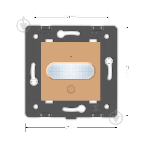 Механизм датчика движения Livolo золото VL-C7-01RG-13 - фото 4 Механизм датчика движения Livolo золото VL-C7-01RG-13 - фото 4