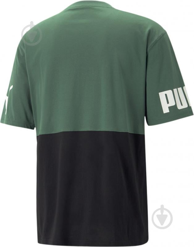 Футболка Puma PUMA POWER COLORBLOCK TEE 67332137 р.M зелений - фото 2