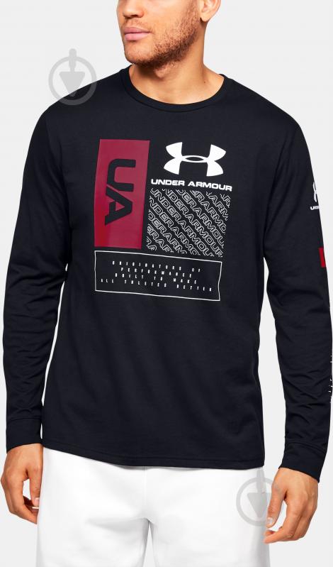 Футболка Under Armour UA MULTI LOGO LS 1351623-001 р.S черный - фото 3