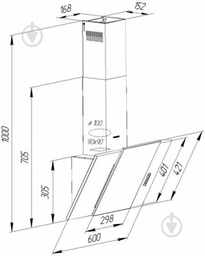 Вытяжка Pyramida KZ 60 BR - фото 10 Вытяжка Pyramida KZ 60 BR - фото 10