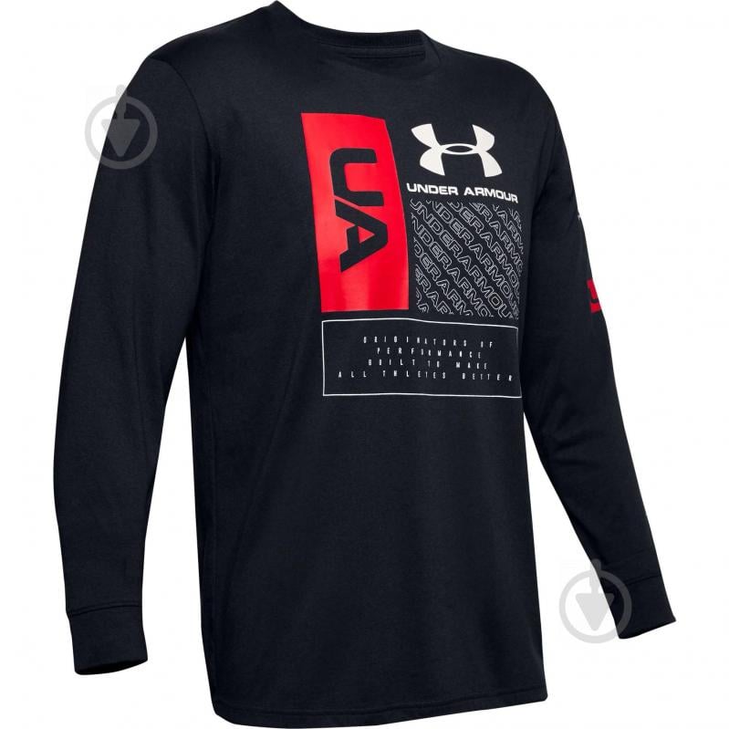 Футболка Under Armour UA MULTI LOGO LS 1351623-001 р.XL чорний - фото 1