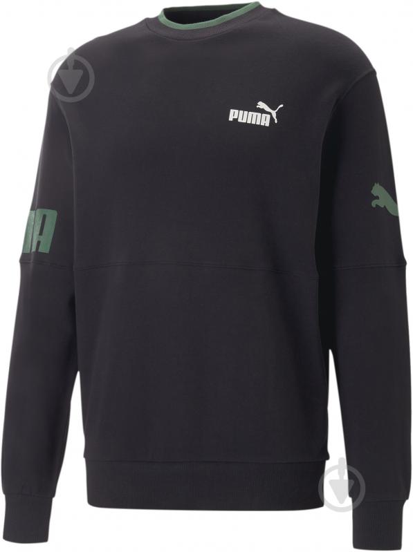 Свитшот Puma PUMA POWER COLORBLOCK CREW TR 67332351 р. XL черный - фото 1