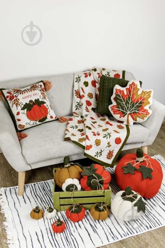 Плед Happy Fall 90x130 см бежевый с рисунком Прованс - фото 3