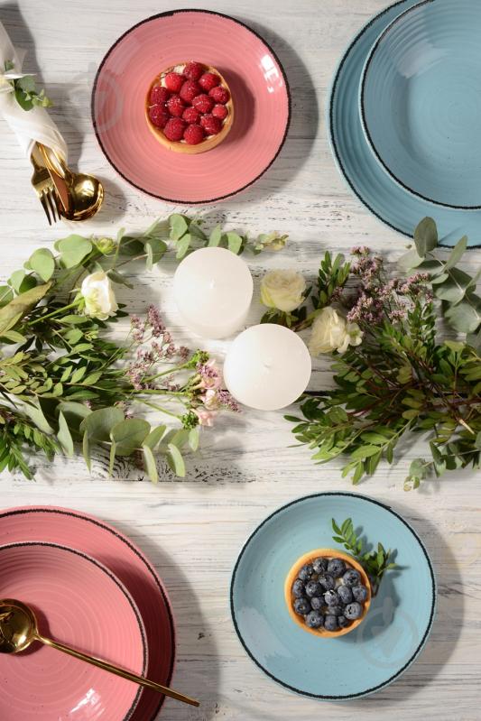 Тарілка для супу Cesiro Spiral 21 см лазурний (A2345S/G138) - фото 8