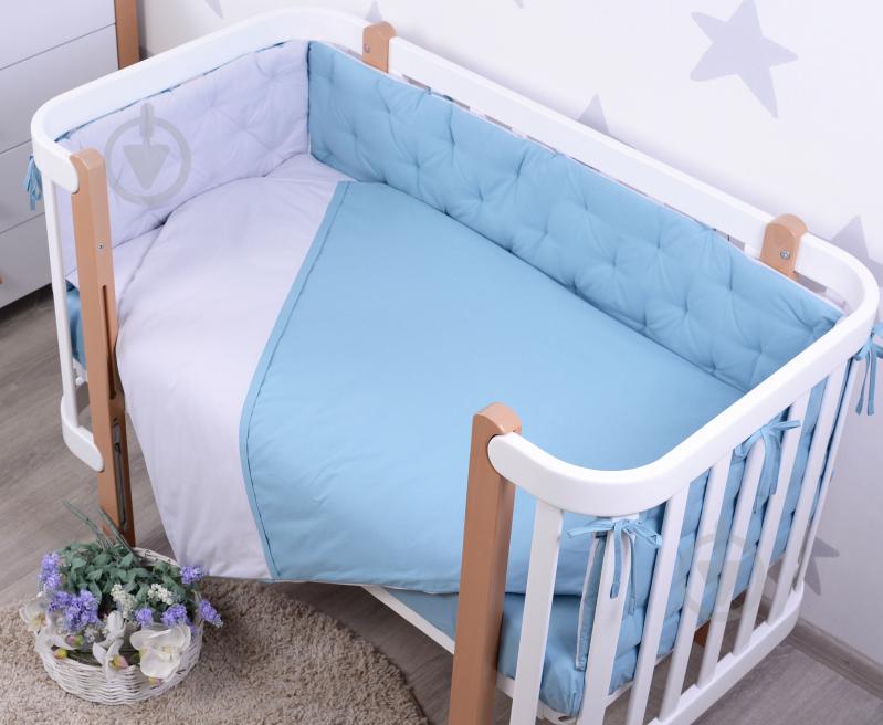 Комплект для дитячого ліжечка Baby Veres Point blue блакитно-сірий 219.02 - фото 3