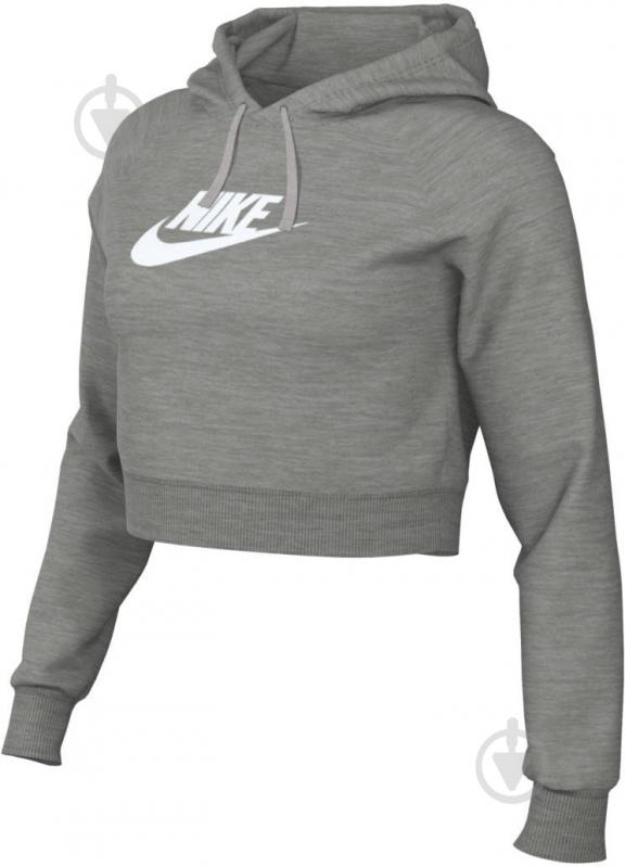 Джемпер Nike W NSW CLUB FLC GX CROP HDY DQ5850-063 р.2XL сірий - фото 2