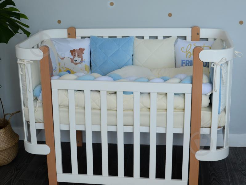 Комплект для детской кроватки Baby Veres Velour Friendly Pes желто-голубой 218.13 - фото 2