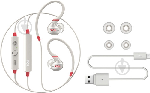 Гарнитура TCL ACTV100BT crimson white (ACTV100BTWT-EU) - фото 3